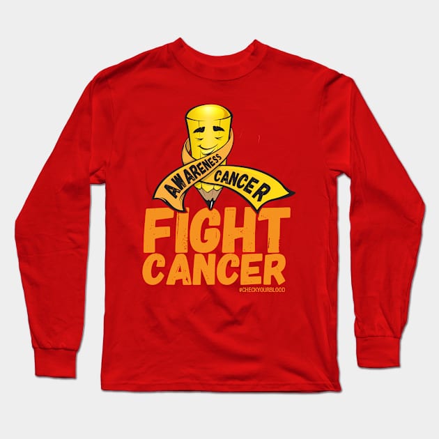 Fight Cancer, Cancer Awareness Long Sleeve T-Shirt by TheophilusMarks